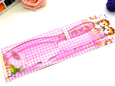 可爱对梳 直发梳 日用梳子 妆梳 家用梳 时尚发梳----231水晶透明对梳