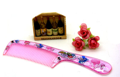 透明直发梳 日用梳子 化妆梳 家用梳 时尚发梳----037E梳