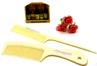 糖果色直发梳 家用梳 分针梳子 化妆梳 时尚发梳 日用梳子----4422梳子2件套