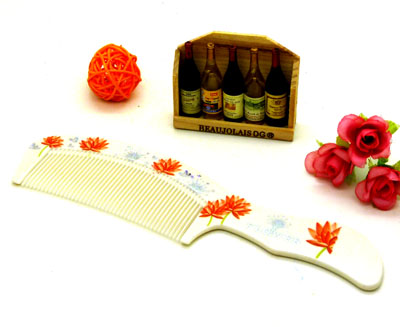 印花直发梳 日用梳子 化妆梳 家用梳 时尚发梳----1996梳