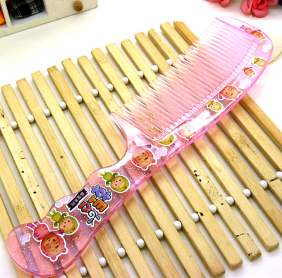 彩色透明直发梳 日用梳子 化妆梳 家用梳 时尚发梳----031E梳