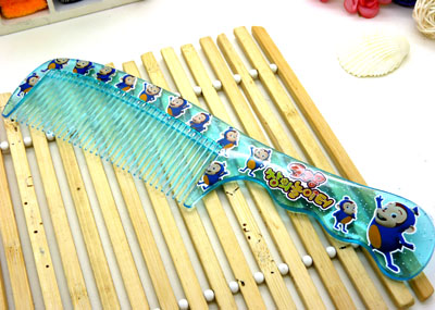 彩色透明直发梳 日用梳子 化妆梳 家用梳 时尚发梳----031E梳