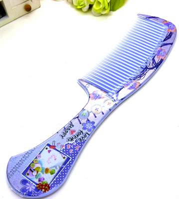 彩色卡通直发梳 日用梳子 化妆梳 家用梳 时尚发梳----9893梳