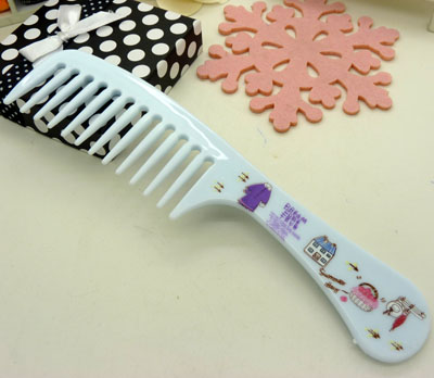 时尚卡通耐摔梳 大把直发宽齿梳 卷发梳 家用头梳 化妆梳----999-3宽齿梳