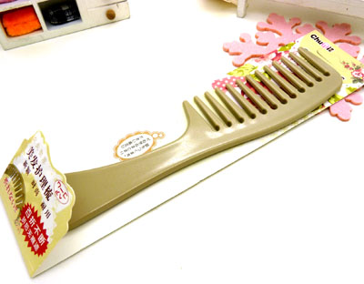 时尚个性耐摔梳 大把直发宽齿梳 卷发梳 家用头梳 化妆梳----8881百折不断宽齿梳