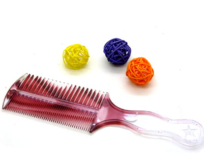 渐变色耐摔梳直发梳 家用梳 双面亮梳 化妆梳 时尚发梳----双面亮梳