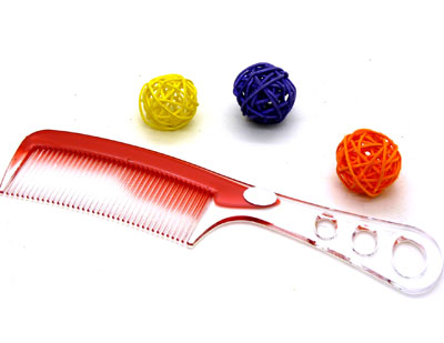 渐变色直发梳 卷发梳 家用梳 化妆梳 时尚发梳 孔亮梳----三孔亮梳