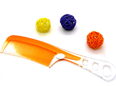 渐变色直发梳 卷发梳 家用梳 化妆梳 时尚发梳 孔亮梳----三孔亮梳