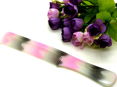 创意彩色密齿梳 家用梳 时尚发梳 日用梳----仿玉条梳