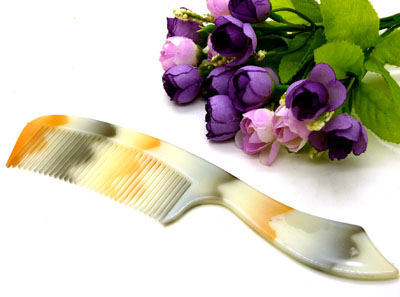 创意彩色梳  化妆梳 时尚发梳 日用梳----仿玉刀把梳