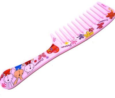 时尚彩色耐摔梳 直发梳 化妆梳 日用梳 宽齿梳----1024梳