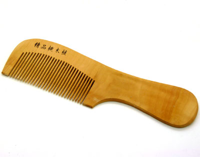 耐热防静电梳 家用梳 化妆梳 直发梳----桃木把梳