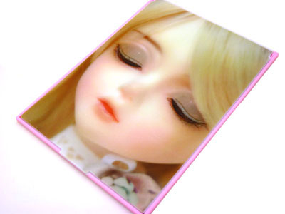 日韩版化妆镜 时尚折叠镜 美容镜 个性创意镜 随身小镜子---B67眨眼睛方镜