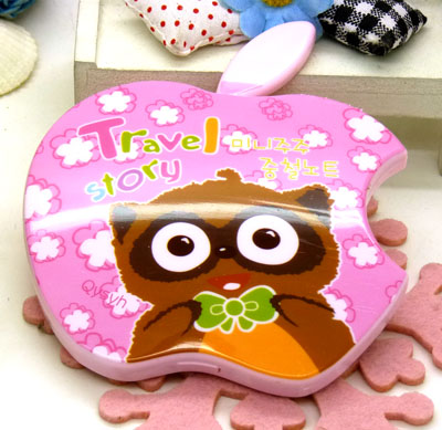 居家旅行必备迷你镜梳套装 折叠镜子 镜子 梳子 组合 化妆镜----6693苹果镜梳组合