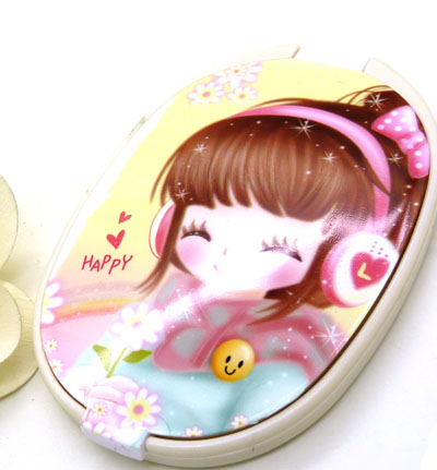 日韩镜梳组合 精美化妆镜子/梳子组合套装 迷你可爱卡通随手镜梳组合----061镜梳组合