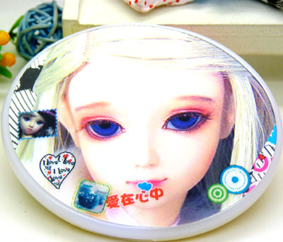 日韩镜梳组合 精美化妆镜子/梳子组合套装 迷你可爱卡通随手镜梳组合----323镜梳组合