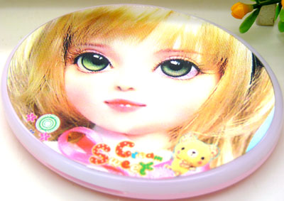 日韩镜梳组合 精美化妆镜子/梳子组合套装 迷你可爱卡通随手镜梳组合----323镜梳组合