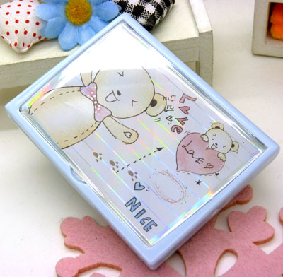 日韩镜梳组合 精美化妆镜子/梳子组合套装 迷你可爱卡通随手镜梳组合----279镜梳组合