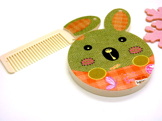 MM随身必备精美化妆镜梳组合 可爱迷你梳子+镜子套装----0377镜梳组合