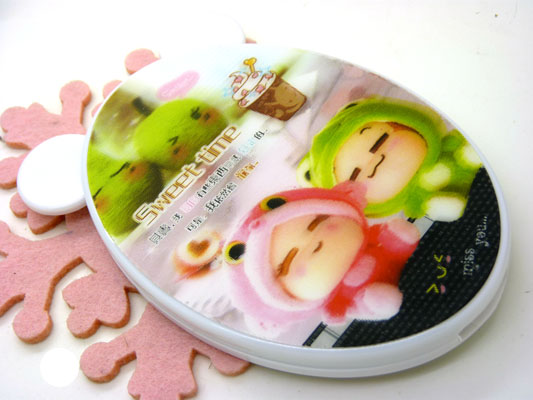 韩镜梳组合 精美化妆镜子/梳子组合套装 迷你可爱随手镜梳组合----339立体镜梳组合