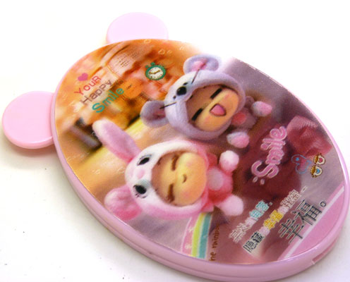 韩镜梳组合 精美化妆镜子/梳子组合套装 迷你可爱随手镜梳组合----339立体镜梳组合