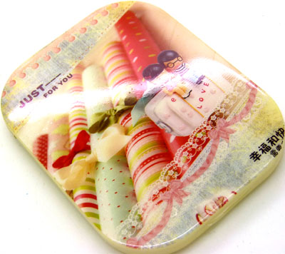 MM随身必备精美化妆镜梳组合 可爱卡通梳子+镜子套装----S-031镜梳组合