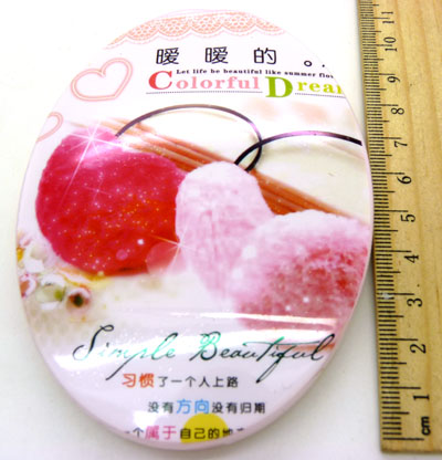 居家旅行必备 镜梳套装 折叠镜子 迷你可爱镜子梳子组合 化妆镜----S-05A椭圆形套梳镜