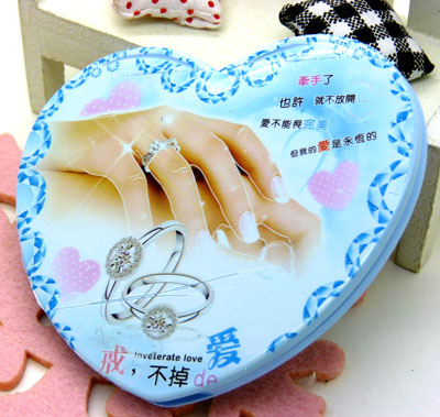 韩镜梳组合 精美化妆镜子/梳子组合套装 迷你可爱随手镜梳组合----030立体镜梳组合