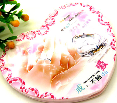 韩镜梳组合 精美化妆镜子/梳子组合套装 迷你可爱随手镜梳组合----055立体镜梳组合