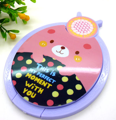 韩镜梳组合 精美化妆镜子/梳子组合套装 迷你可爱随手镜梳组合----055立体镜梳组合