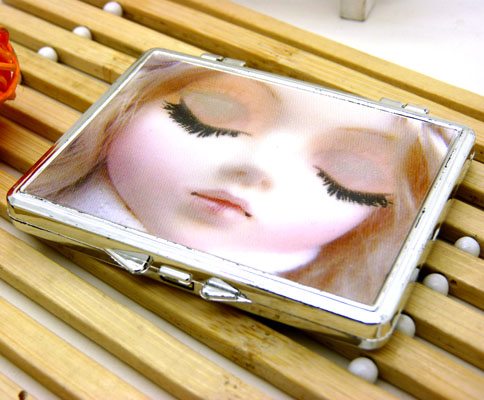 日韩镜梳组合 精美化妆镜子/梳子组合套装 迷你可爱卡通随手镜梳组合----立体镜子