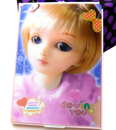 MM随身必备精美化妆镜梳组合 可爱梳子+镜子套装----110眨眼镜梳组合