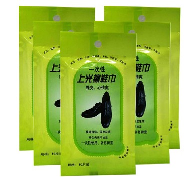 创意特价皮鞋清洁上光湿巾...
