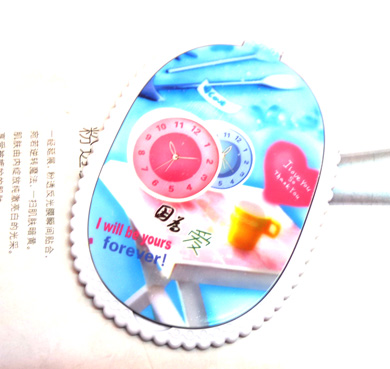 可爱卡通椭圆花边小镜（0...