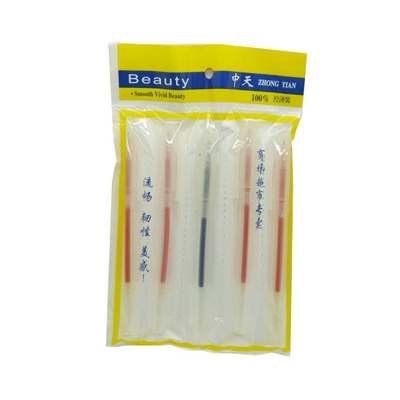 特价 细钢珠水笔 中性笔  学生用品 -5支装白杆笔4红1蓝