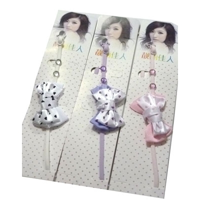 内衣/文胸必备单品 条纹点钻 布艺蝴蝶结百搭挂脖式肩带