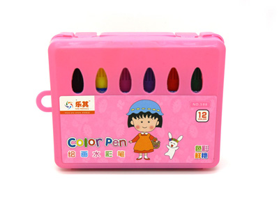 乐其宝宝儿童精选绘画水彩笔 儿童健康环保绘画笔 -12色盒装水彩笔588