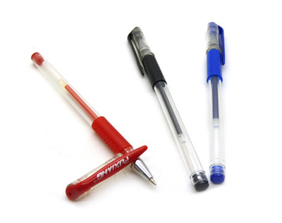 特价办公用笔3支装 精选0.5mm子弹中性笔大欧标笔 签字笔 -特等三个大欧标