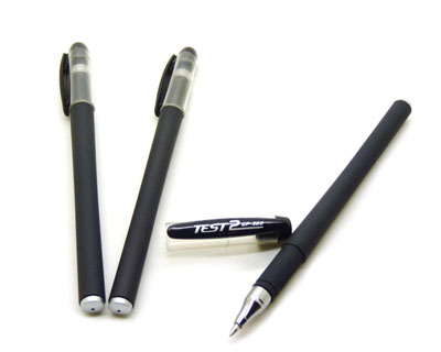 磨砂中性笔碳素笔圆珠笔 0.5笔头办公用品 优质学生笔签字笔 -中性笔3个装334