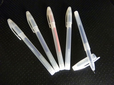 特价 细钢珠水笔 中性笔 财务专用笔  -5支装白杆笔2黑2蓝1