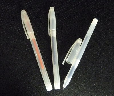 特价 细钢珠水笔 中性笔  学生用品 -3支装白杆笔2黑1