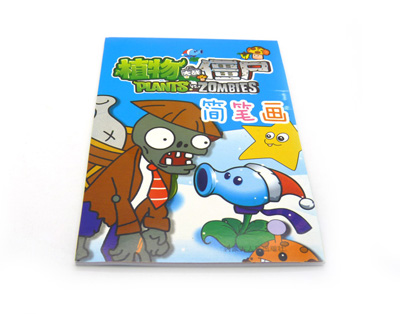 炫彩涂鸦小宝贝学画 蒙纸临摹涂色填色画涂色 -卡通植物大战僵尸简笔画 K32k简笔画