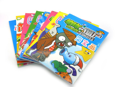 炫彩涂鸦小宝贝学画 蒙纸临摹涂色填色画涂色 -卡通植物大战僵尸简笔画 K32k简笔画