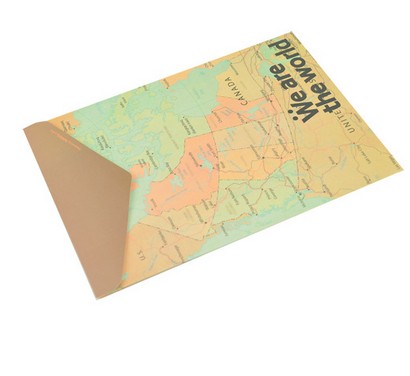 韩版创意地图文件袋/A4文件袋