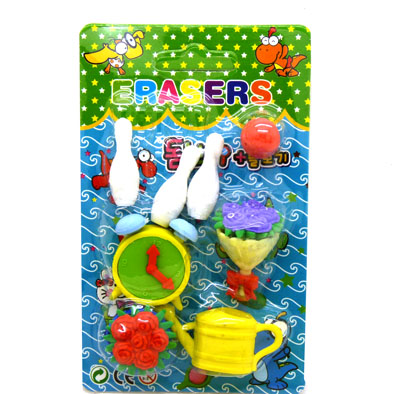 韩版可爱套 造型橡皮擦  创意学习用品---橡皮套装（吸卡装）