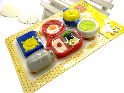 儿童节礼物 橡皮擦 儿童可爱韩版创意文具 橡皮 厨房套餐