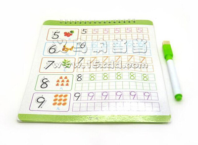 婴幼儿童练字本 儿童益智早教卡描红擦擦卡 数字拼音汉字描红 -大描红擦擦卡