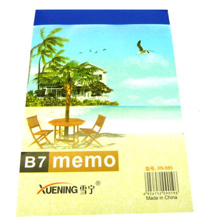 环保再生纸办公拍纸本 上翻本 风景拍纸簿旅行本---XN885拍纸本