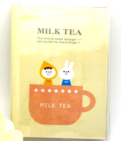 卡通胶套记事本 卡哇伊花边学习计划本 卡通可爱奶茶胶套本 WG-10315-100K