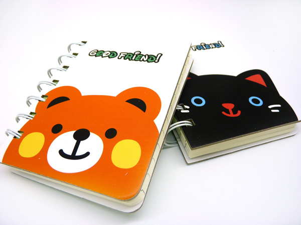 学生记事本 硬纸板封面 超炫给力 卡通可爱小动物线圈本厚 100k-288